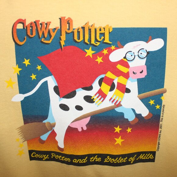 3/$77❤️Cowy Potter COWS Prince Edward Island Ice Cream Harry Potter Parody Shirt - Picture 6 of 10